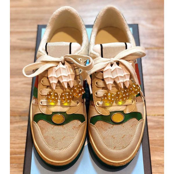 

size 35 to 42 43 44 grade 2020 genuine leather cherris designer sneakers luxury women designer shoes casual shoes tradingbear, Black