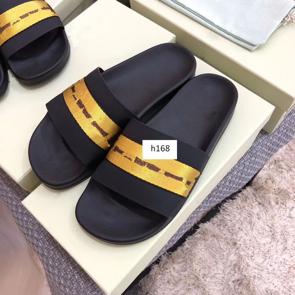 

designer off casual shoes indoor beach slippers white printing couple shoes size 37, Black