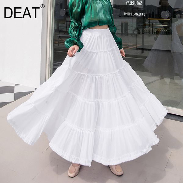 

deat] high elastic waist pleated solid color cake brief half-body skirt women fashion tide new spring summer 2020 13r853, Black