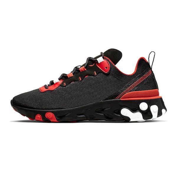 

new react element 55 men women running shoes triple black green olive tour gym red sail mens trainers designer sport sneakers size 36-45