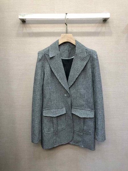 

2019 new ladies fashion long sleeve lapel vintage plaid waist jacket 0603, Black;brown