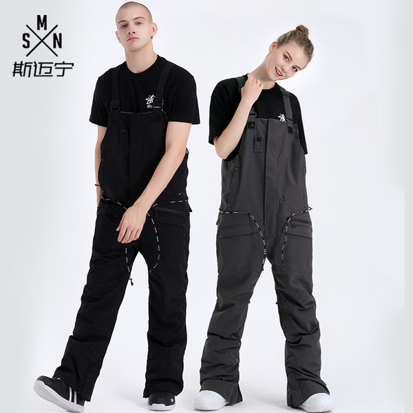 

ski pants couple tooling wear-resistant windproof waterproof outdoor ski equipment single and double board siamese bib