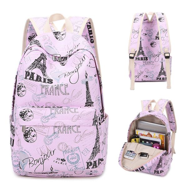 

fashion backpacks for girls cartoon flower printing school bags kids backpack canvas schoolbags for teenage girls book bags