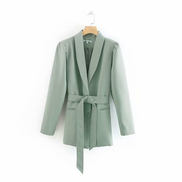 

popular new computation of 75-6119 european and american fashion hubble-bubble sleeve with the suit jacket, Black;brown