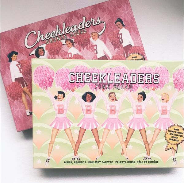

Famou brand cheekleader pink quad 5 color blu h highlighter palette cheekleader bronze blu h eye hadow dhl