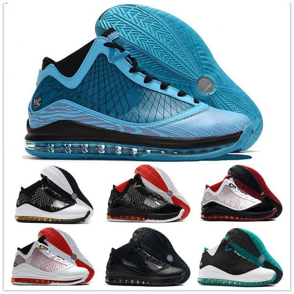 

lebrons 7 vii kids basketball shoes fresh bred king equalit lightyear lebron sneaker 7s sports trainers shoes, Black