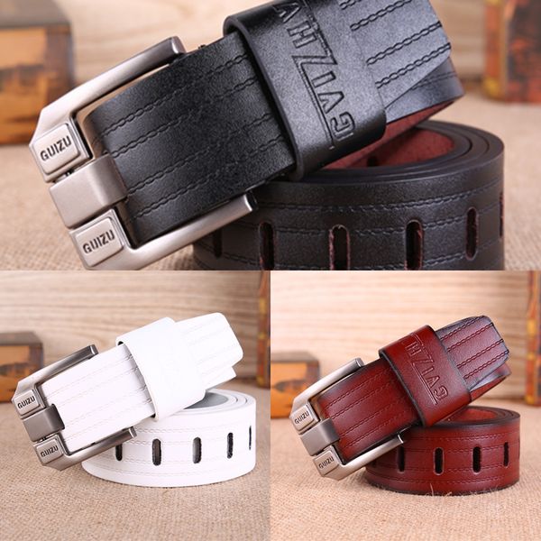 

casual buckle all-match men's pin casual pin buckle belt men's all-match belt, Black;brown