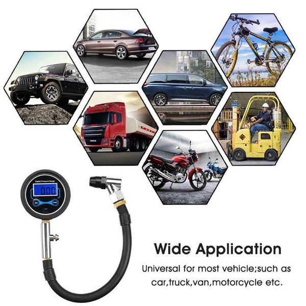 

lcd dial meter test car tire pressure gauge meter digital car truck vehicle air tire pressure inflator gauge