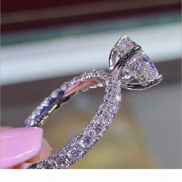 

victoria wieck luxury jewelry sparkling 925 sterling silver&rose gold filled round shape white z cz diamond pave engagement band ring, Slivery;golden