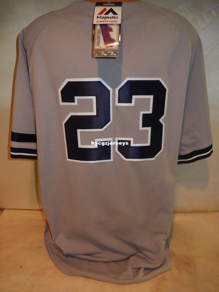 

baseball ny #23 1995 don mattingly game shirt jersey gray mens stitched jerseys big and tall size xs-6xl for sale, Black;blue