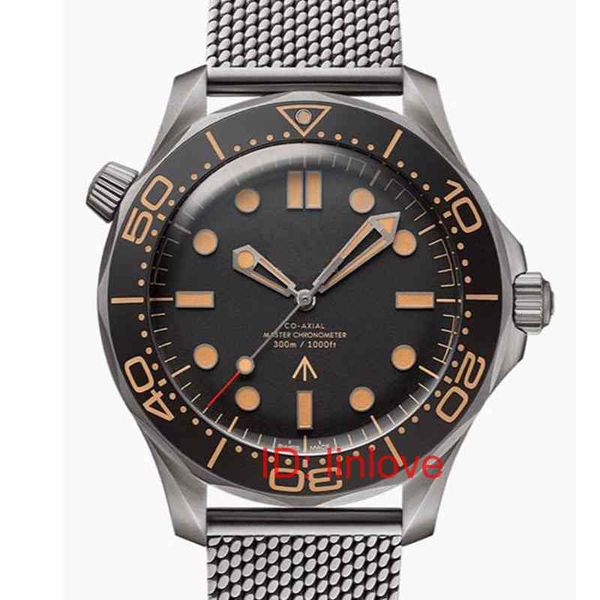 

luxury mens automatic movement mechanical stainless steel drive 300m 007 james bond master nato designer wristwatches watches 2020, Slivery;brown