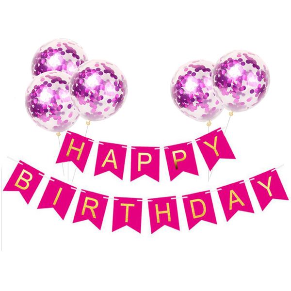 Diy Happy Birthday Party Decorations 12inch Confetti Balloons Kids