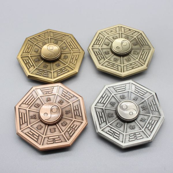 

round compass gossip fidget spinner taiji gear hand spinner metal type for spinners focus relieves stress anti-anxiety toys