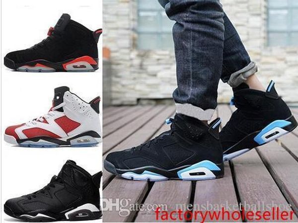 

6 6s mens basketball shoes unc black cat hare carmine white infrared angry bull sport blue oreo olympic maroon chrome sneakers