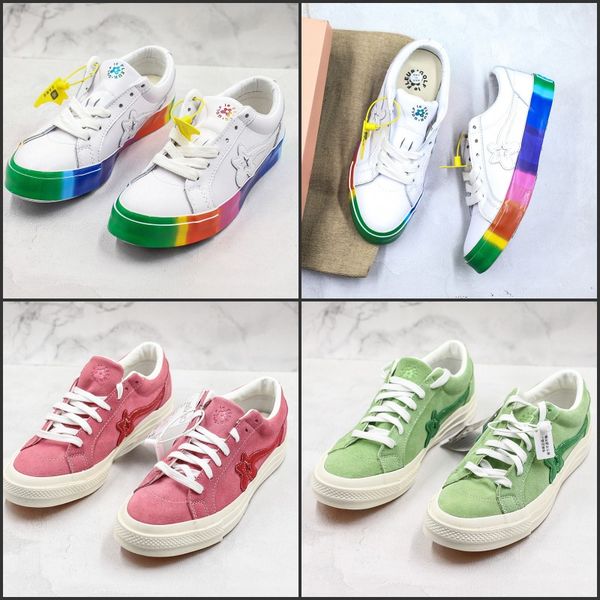 

Creator x Conversing One Star Ox Golf Le Fleur Canvas Shoes Flowers Sk8-Hi Fashion Deisgner Skateboard Sneakers For Mens Womens