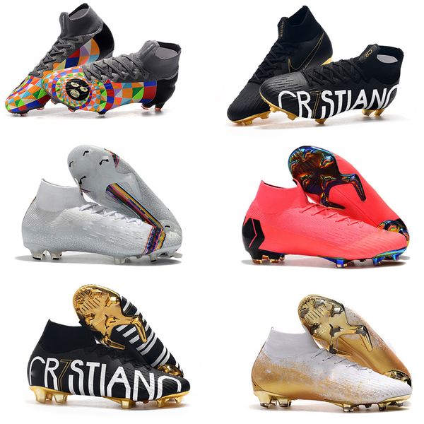 

2019 mens soccer shoes superfly 6 elite cr7 se fg soccer durable outdoor football boots mercurial superfly vi 360 neymar waterproof