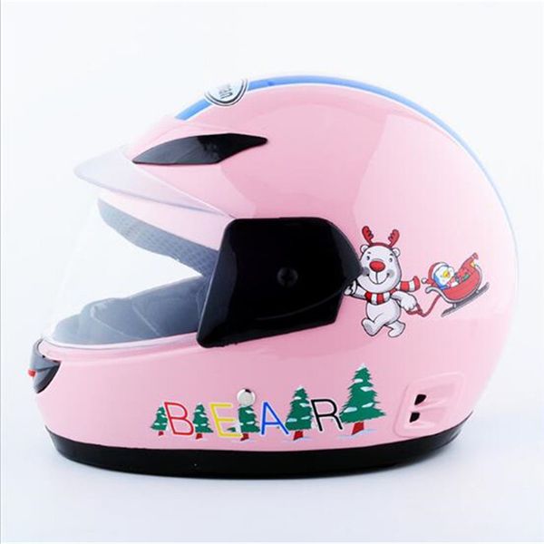 

children motorcycle helmet with neck cover safety kids full face cartoon children motorbike helmet winter for boy girls
