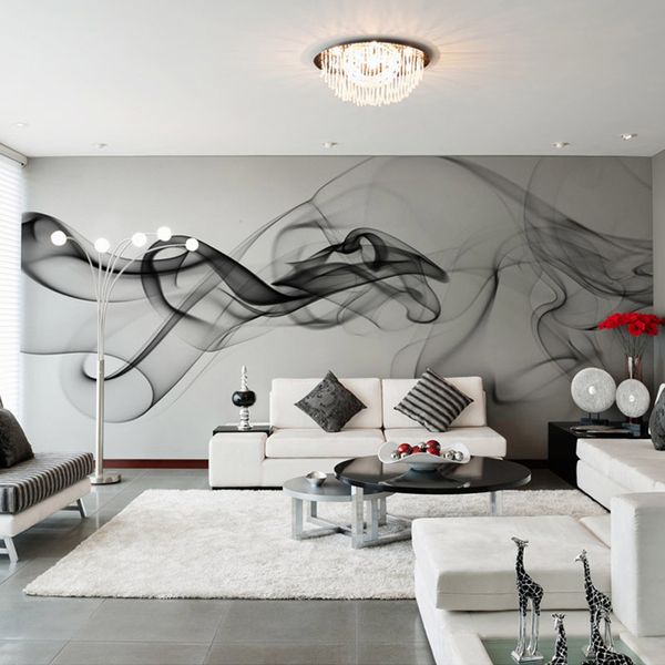 Custom Wallpaper Smoke Clouds Wall Mural Abstract Artistic Wallpaper Modern Minimalist Bedding Room Tv Backdrop Wall Paper Photos And Wallpapers