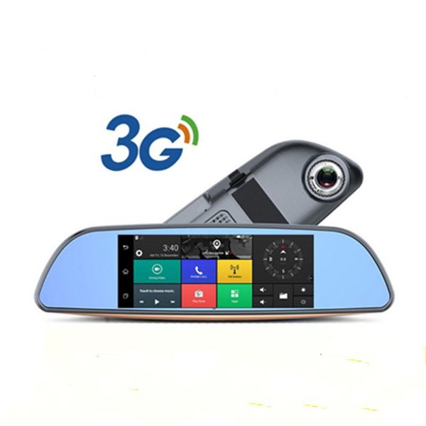 

android 3g car dvr mirror hd 1080p car dash cam gps navigator video recorder registrar with rear view camera