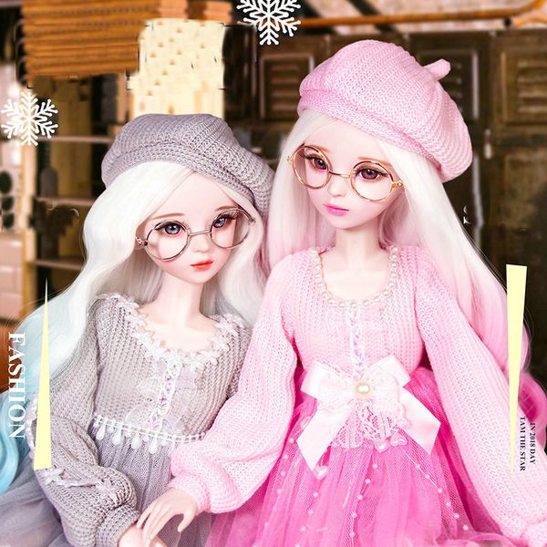 

60cm lifelike fashion girl dolls large original handmade 1/3 bjd doll full set jointed doll children toys for girl birthday gift t200209