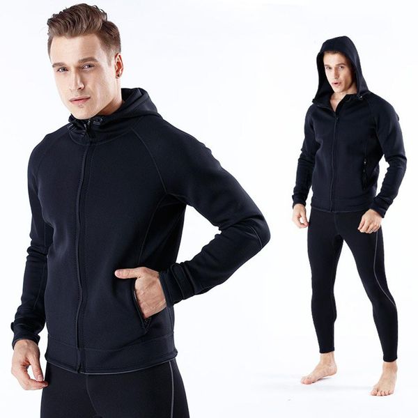 

glorystar men neoprene coldproof warm jacket outdoor winter hoodie sweatshirt jacket wind coat mont erkek 11.11, Black;brown