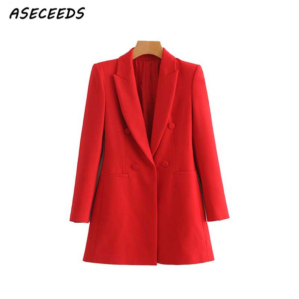 

women blazers and jackets long sleeve blazer feminino red black korean outerwear office lady work wear fall 2018, White;black