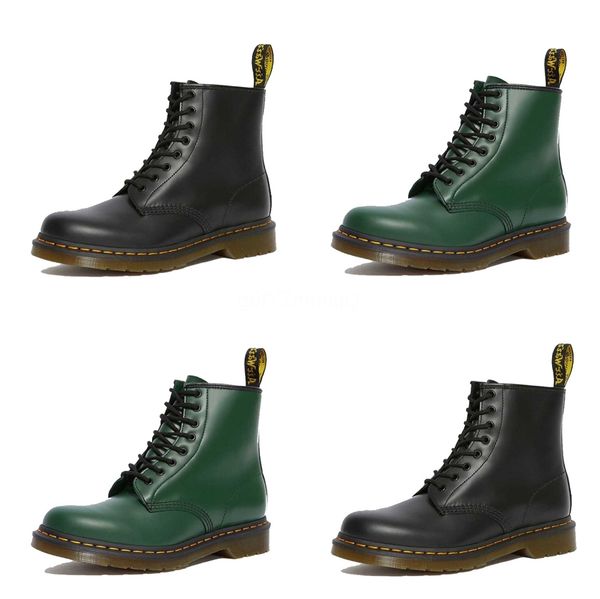 

autumn winter real leather martin boots engaland style thick bottom comfortable ankle front zipper high flat knight boots#789, Black