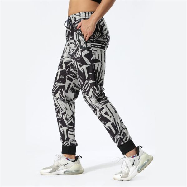 

2020 gym men's sport running pants camouflage pockets fitness training joggers workout athletic trousers pants men sweatpants, Black