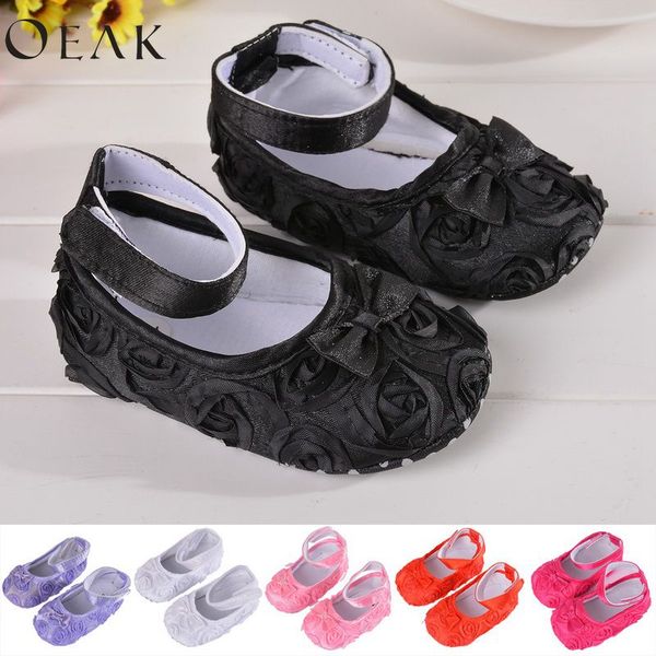 

oeak toddler kid baby girl cotton rose flower princess party shoes anti-slip sneaker prewalker newborn walking shoes 0-12 m kids