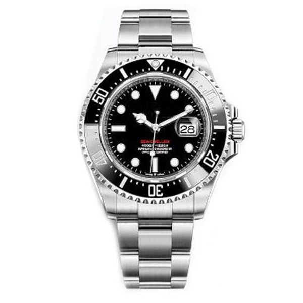 

new ceramic bezel men's 43mm stanless steel bracelet sea-dweller automatic movement mechanical mens watch wristwatches adjust buckle, Slivery;brown