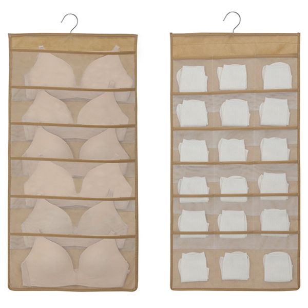 

over the door bra underwear socks clear storage bag hanging wardrobe organiser