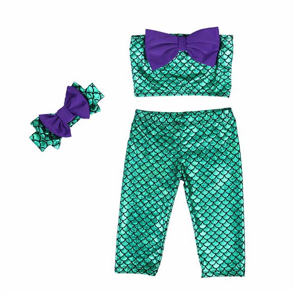 

new kids girls swimmable mermaid tails with monofin swimming costume 3pcs, White