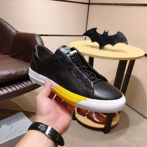 

sneakers luxury designer high skate sneakers mens genuine leather casual shoes size 38-44, Black