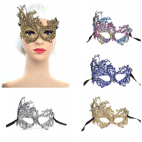 

2017 lace lady mask eye bronzing masquerade ball halloween party costume decor