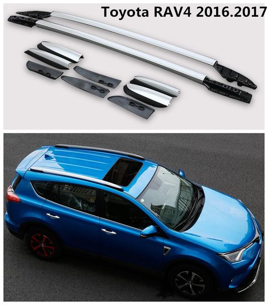 

for toyota rav4 2016.2017 car roof racks luggage rack brand new aluminium alloy auto accessorie black / silver