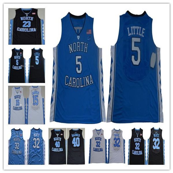 

vintage unc men north carolina tar heels ncaa college baskeball jerseys 23 michael 5 nassir little 15 carter 32 luke maye barnes wholesale, Black