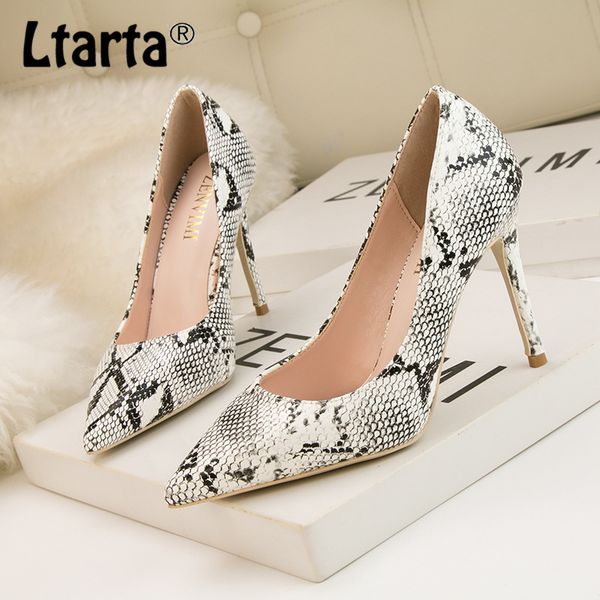 

snake-tip pointed women's shoes fashion high-heeled shallow mouth nightclub was thin high-heeled shoes women's zwm, Black