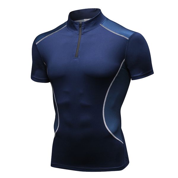 

psvteide workout shirt men running shirt men's short sleeve gym shirts men clothes 2019 gym t cycling tshirt mens jersey, Black;blue