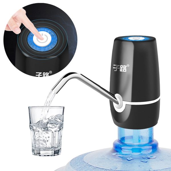 

mini touch-tone wireless rechargeable electric dispenser water pump with usb cable / tube for 4.5l - 18.9l barrelled water