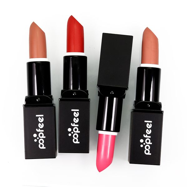 

popfeel matte lipstick waterproof 8 colors red lipstick rouge matte long lasting nude lip kit bd023