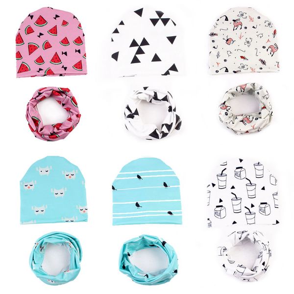 

Unisex Baby Soft Cotton Hat Scarf Set Winter Warm Boys Girls Kids Scarves Caps