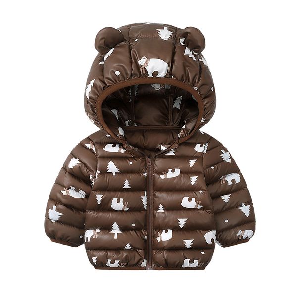 

1-5 year baby girls boys light kids jacket hoodie warm down coat winter children jacket winter fall toddler infant outerwear, Blue;gray