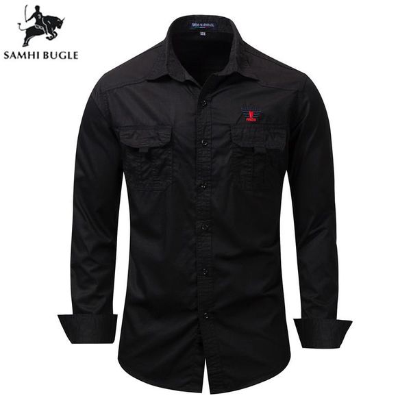 

brand 100% cotton solid color shirt men spring casual shirts oxford dress shirt camisa masculina white black