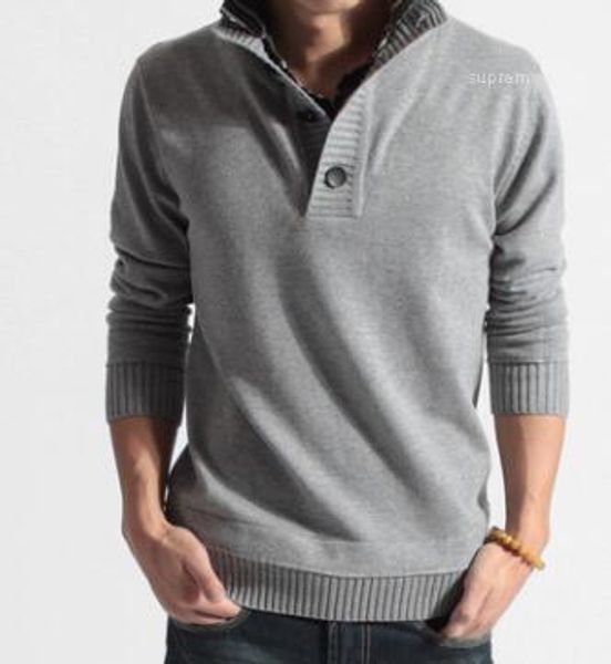 

fake 2pcs sweaters shirt collar knitted fashion warm sweatshirts mens autumn winter, White;black