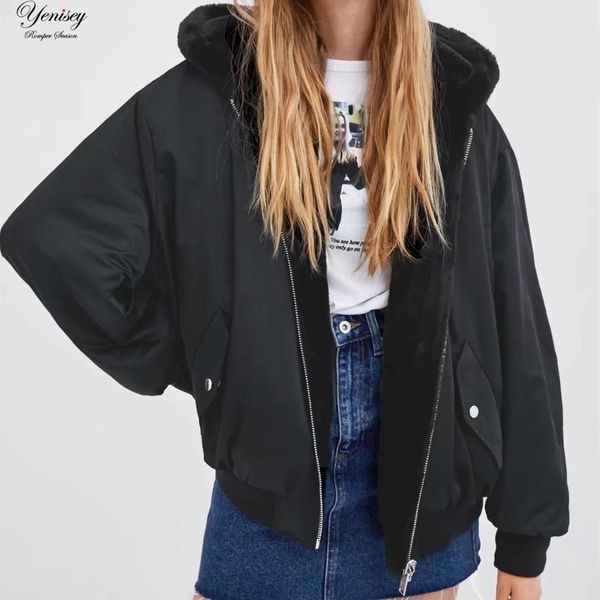 

g0901t21 европа и америка 2018 осень новый продукт двуликий полет куртка куртка 8444, Black;brown