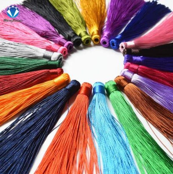 

10 шт. / Лот 12 СМ Смешанный Хлопок Шелковые Кисточки Серьги Очарование Кулон Атласн