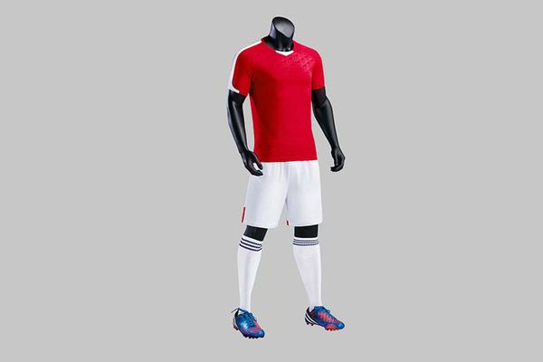 

2019 men training football sets with shorts uniforms reversible football jerseys for that home and away look kits sports b28-10, Black;red
