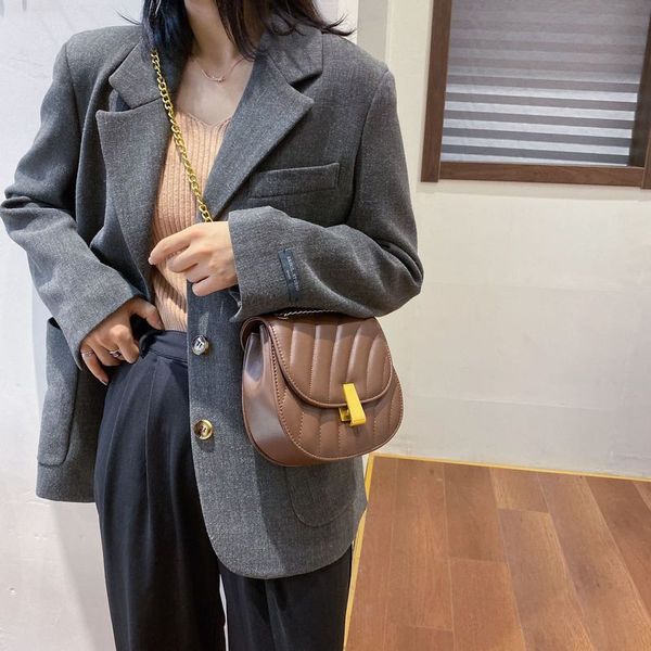 

2019 новые дамы плечо качества мешок высокой pu пряжки корейской версии мессенджера женщин сумка цепи