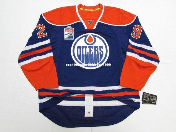 

custom leon draisaitl edmonton oilers home inaugural season jersey stitch add any number any name mens hockey jersey xs-6xl, Black;red