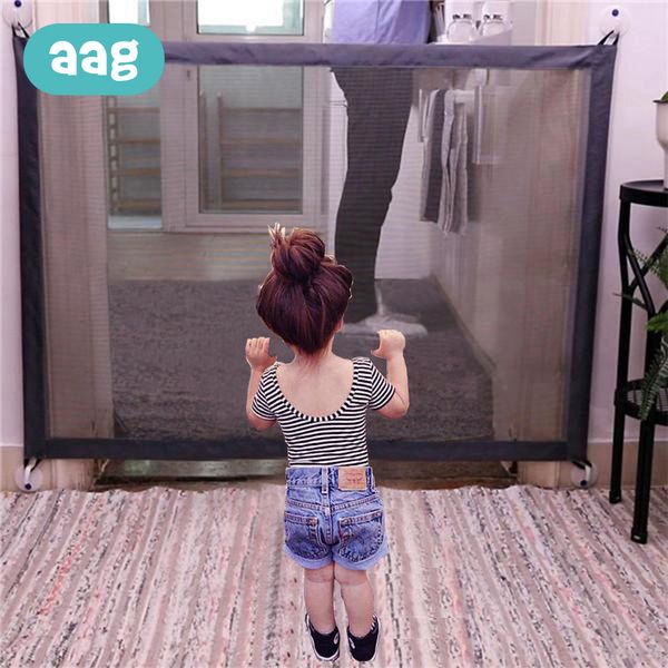 

aag folding baby barrier safety fence portable baby safe guard children isolation net kids safe guard protection for pets 20